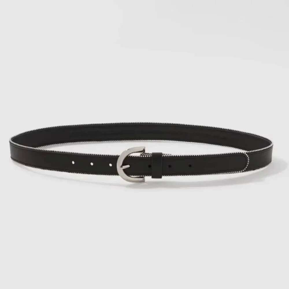 White House Black Market Ball Chain Trimmed Belt S NWT